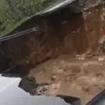 Maltempo: voragine sulla Pontina, si cerca un disperso (VIDEO)
