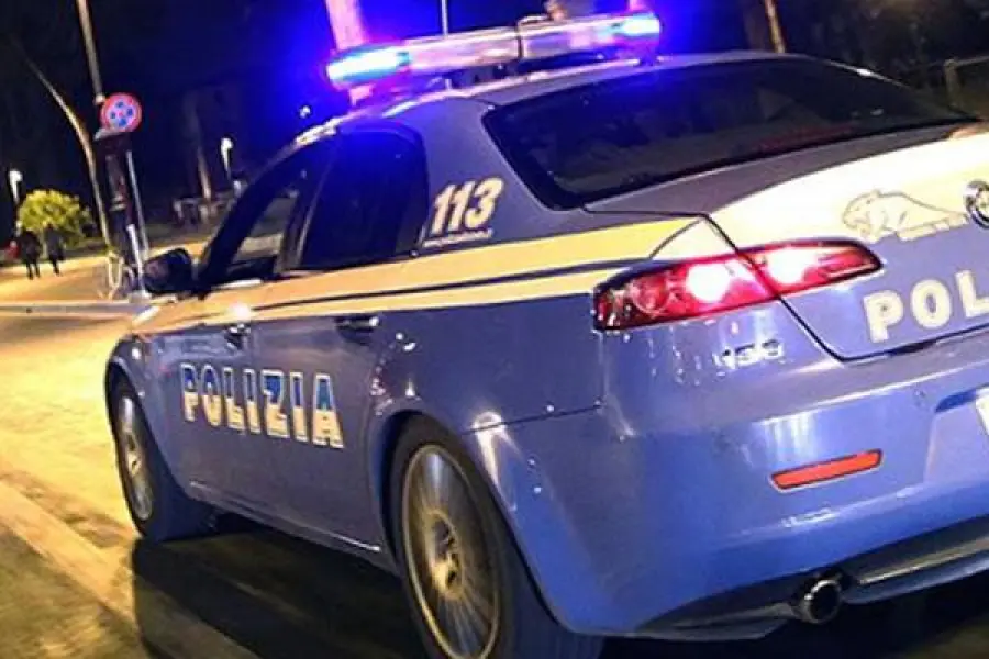 Donna corre nuda e sale sull'auto della polizia