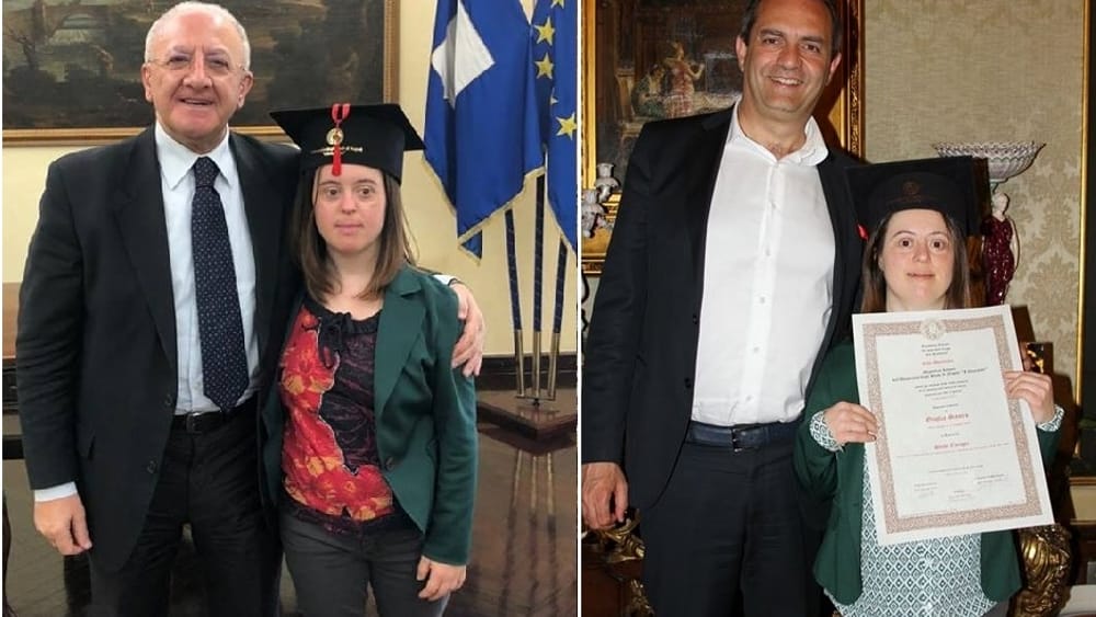 Ragazza con sindrome di Down si laurea con 110 e lode