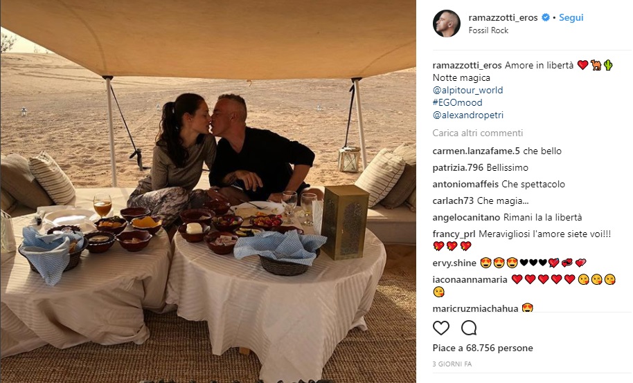 Eros Ramazzotti papà per la quarta volta?