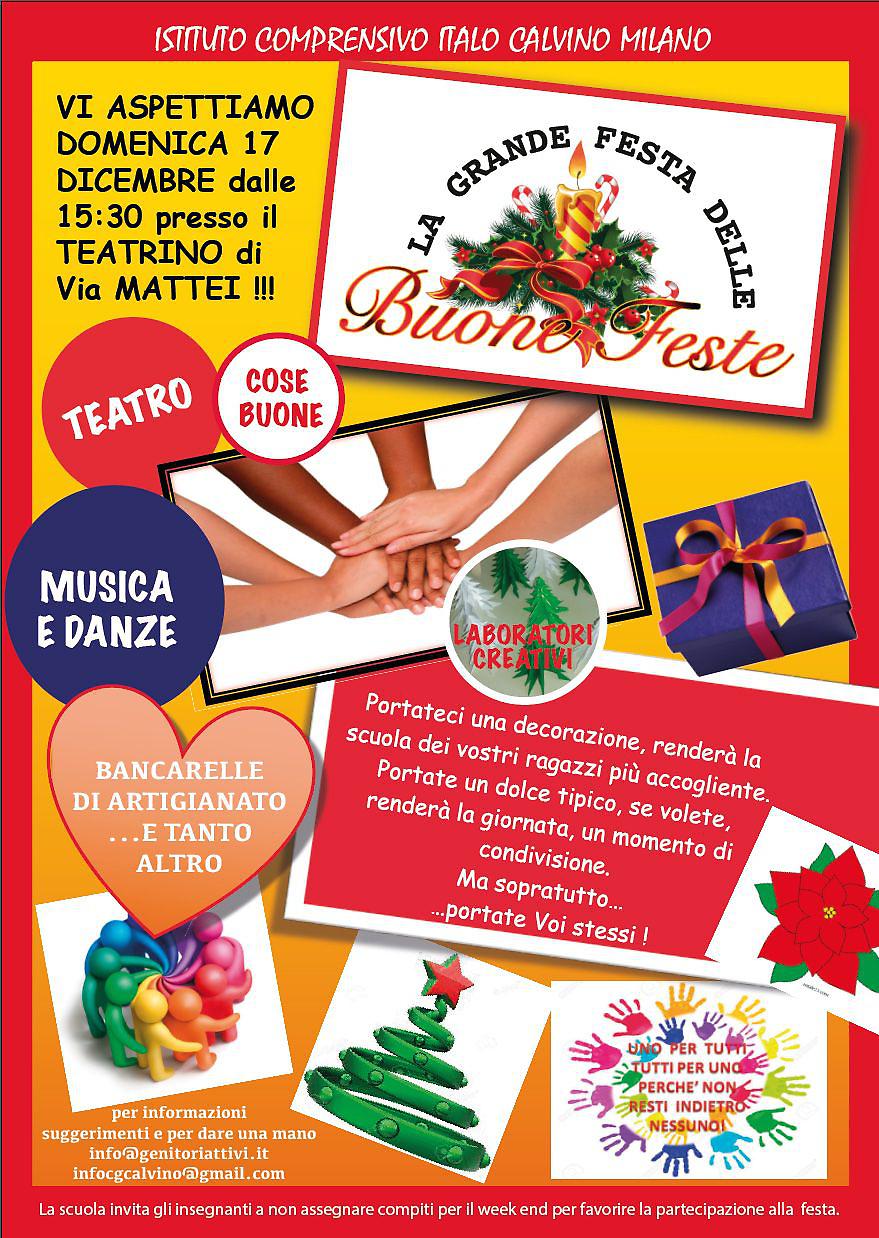 Natale sostituito con Grande festa delle buone feste in una scuola milanese