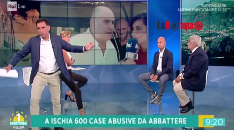 Uno Mattina Estate, lite Timperi e sindaco di Ischia: conduttore lascia studio