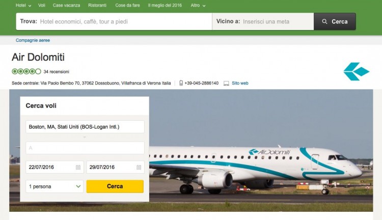 TripAdvisor: viaggiatori valuteranno qualità voli