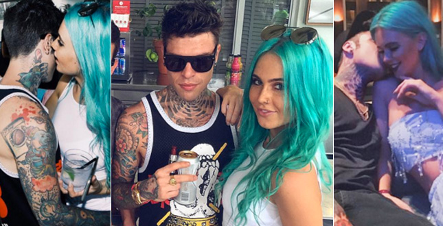 Fedez fidanzato con Tigerlily, dj australiana con capelli turchini