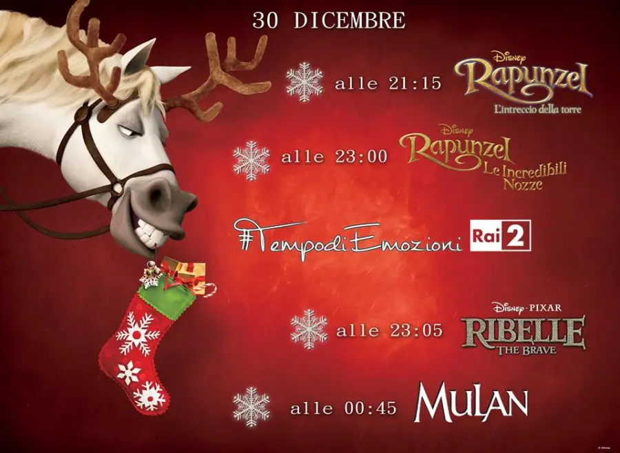 Cartoni Animati Disney In Tv: il 30 dicembre, su Rai Due, Rapunzel, Mulan e Ribelle, The Brave