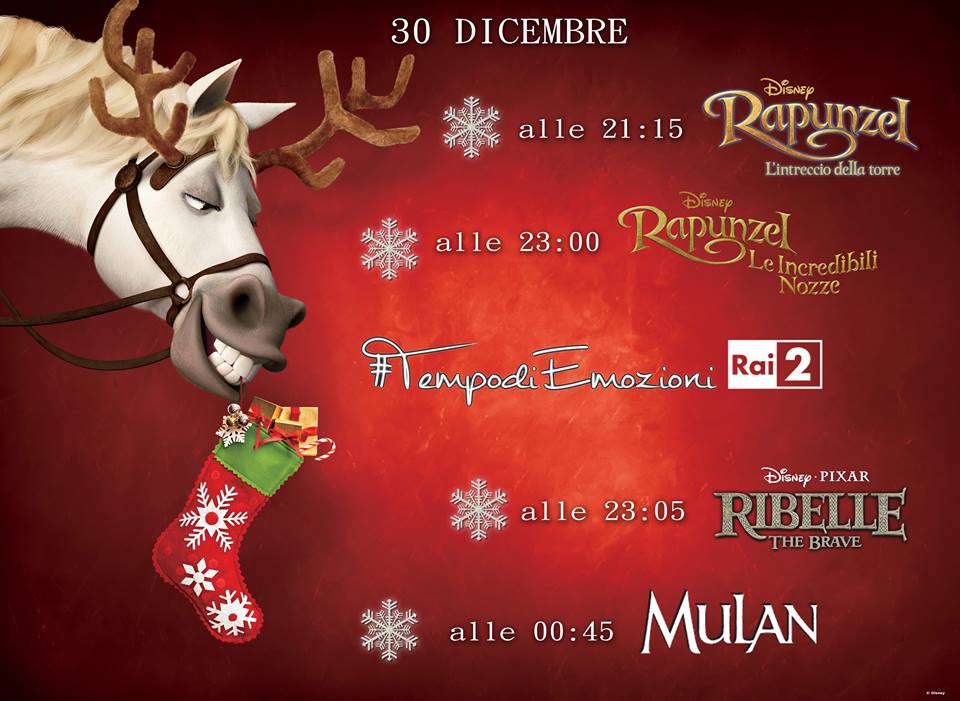 Cartoni Animati Disney In Tv: il 30 dicembre, su Rai Due, Rapunzel, Mulan e Ribelle, The Brave