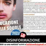 FRATELLI D'ITALIA: VOLANTINI CHOC CONTRO TEORIA GENDER