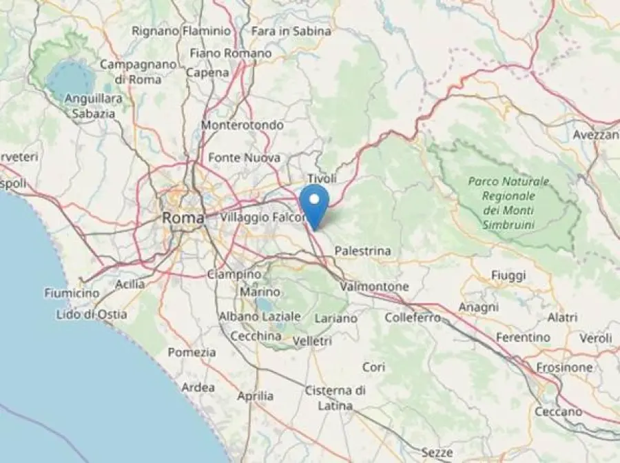 Terremoto a est di Roma: scossa M 3.2 tra Gallicano e Colonna