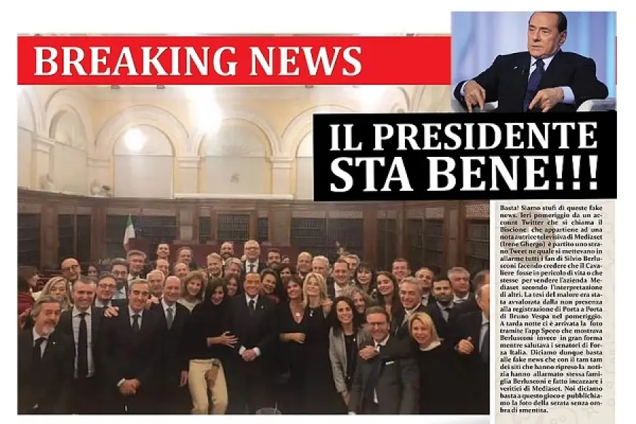 Berlusconi sta male, la fake news di Fabrizio Corona