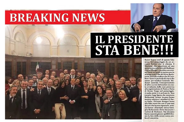 Berlusconi sta male, la fake news di Fabrizio Corona