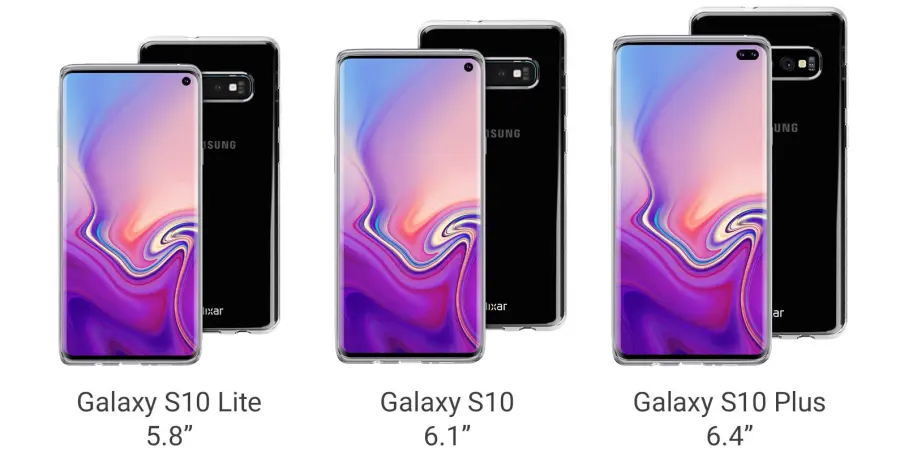 Samsung Galaxy S10, S10 Plus e S10 Lite: appaiono i primi render