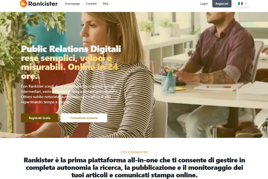 Rankister è online! Editori e aziende potranno gestire in autonomia le Digital PR nel nuovo Marketplace di contenuti.