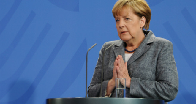 Angela Merkel al Salone dell'Auto di Francoforte