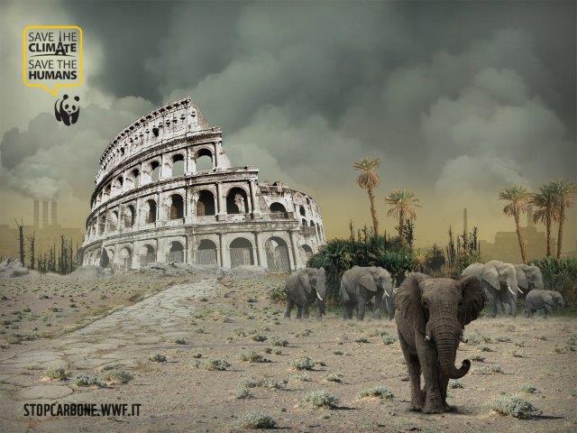 Roma desertificata: foto choc WWF contro riscaldamento globale