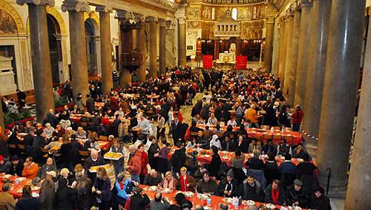 Comunità Sant’Egidio: 600 persone a Trastevere per pranzo Natale