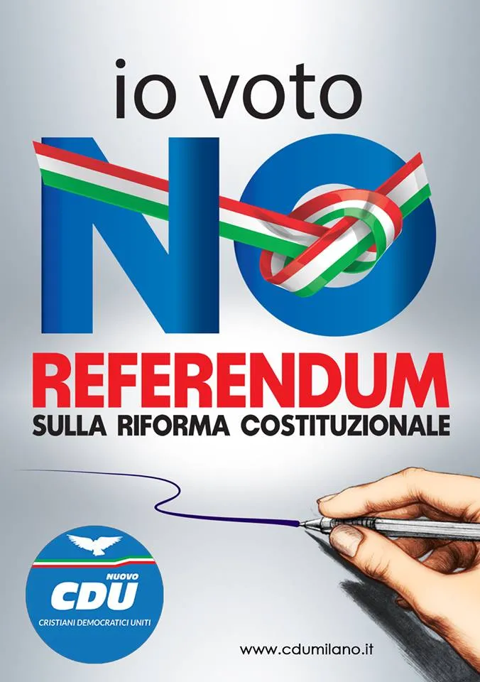 CDU contro Renzi: ‘Al Referendum vota NO’