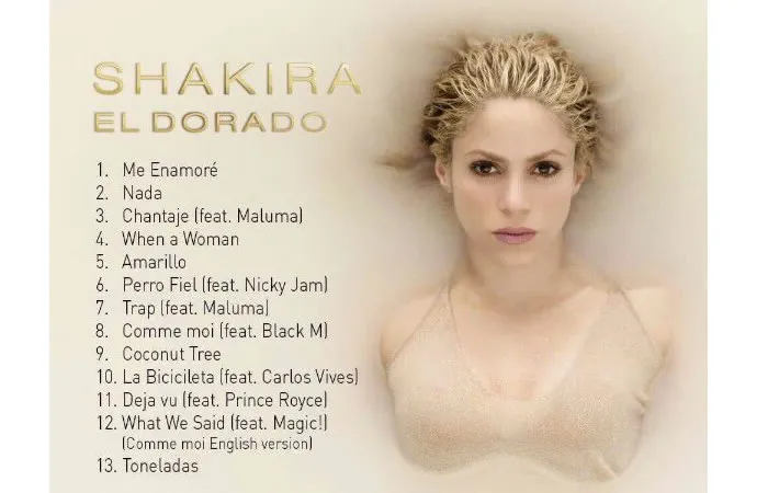 Shakira: nuovo album è ‘El Dorado’, un brano per Piquè