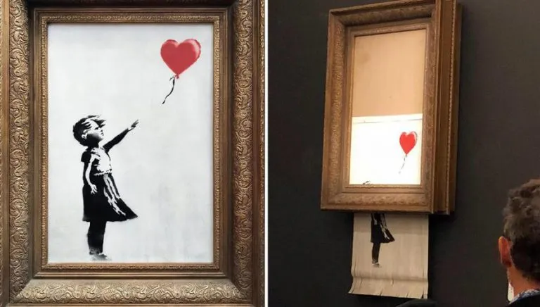 Banksy spiega com’è avvenuta la distruzione del suo quadro